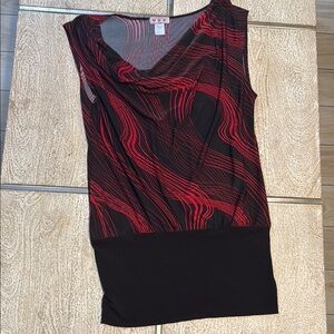 Three Hearts Red and Black Tunic Top